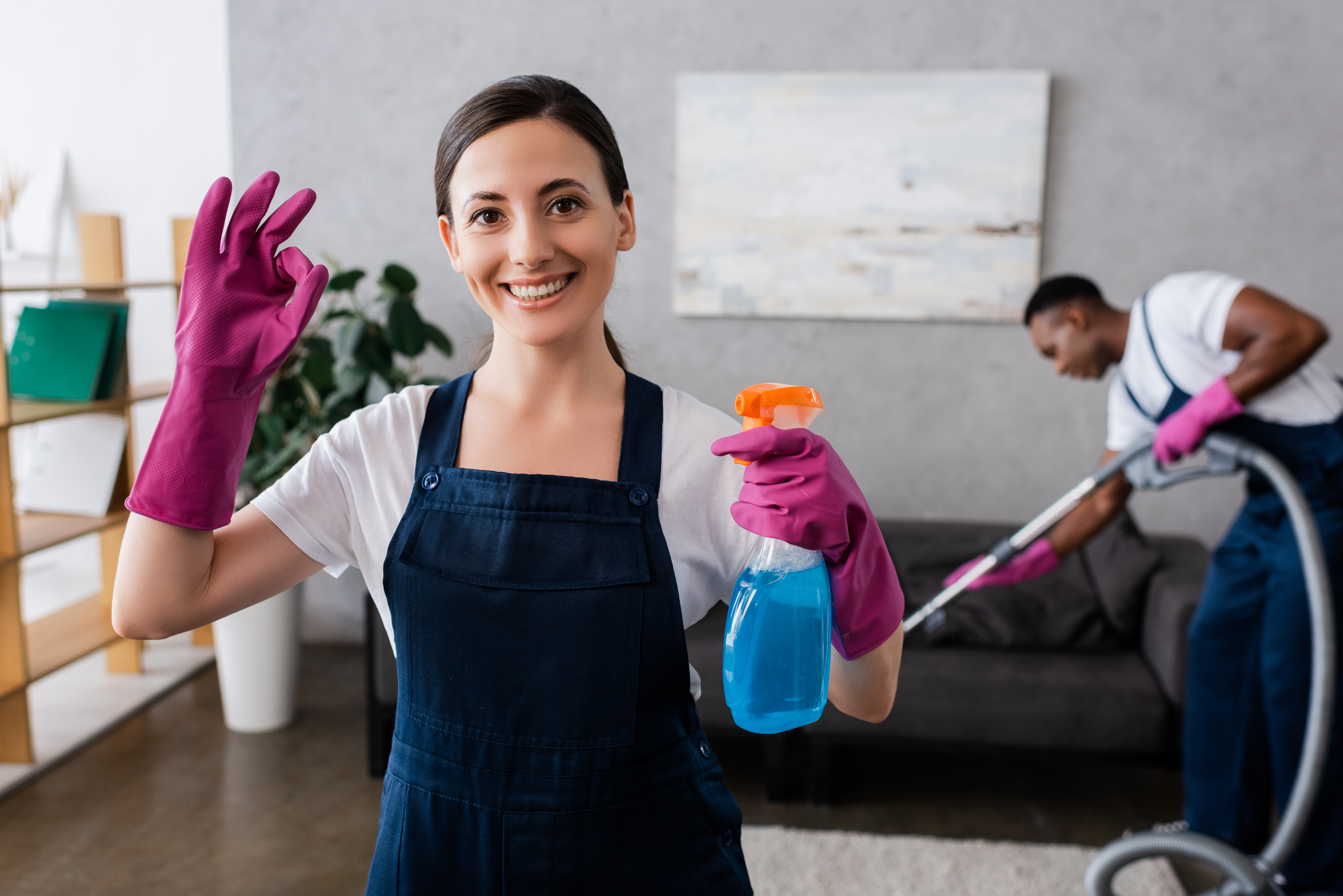 Professional cleaning team